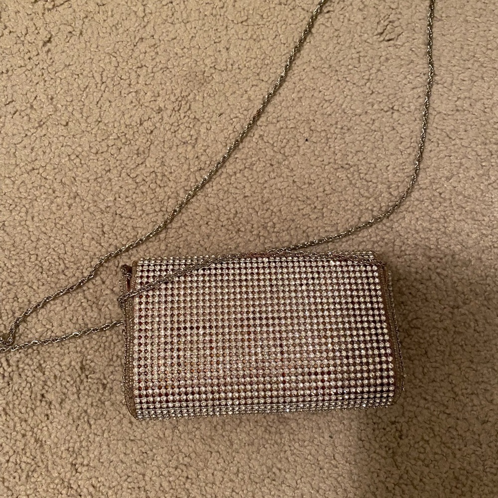 RSVP Rhinestone Clutch W/ Chain - Picture 5 of 15